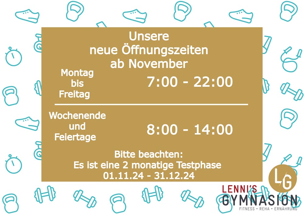 Fitnessstudio Grötzingen neue Öffnungszeiten